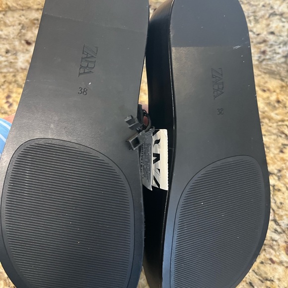 Zara all leather platform sandals size 8 NWT - Picture 8 of 10